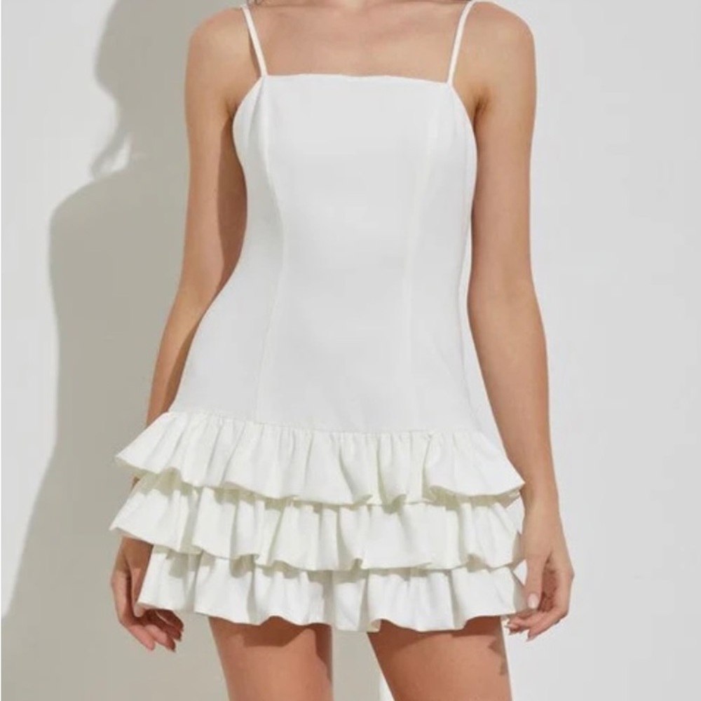 Ruffle spaghetti strap dress